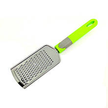Терка одинарна з нержавіючої сталі з пластиковою ручкою дрібна 24 см