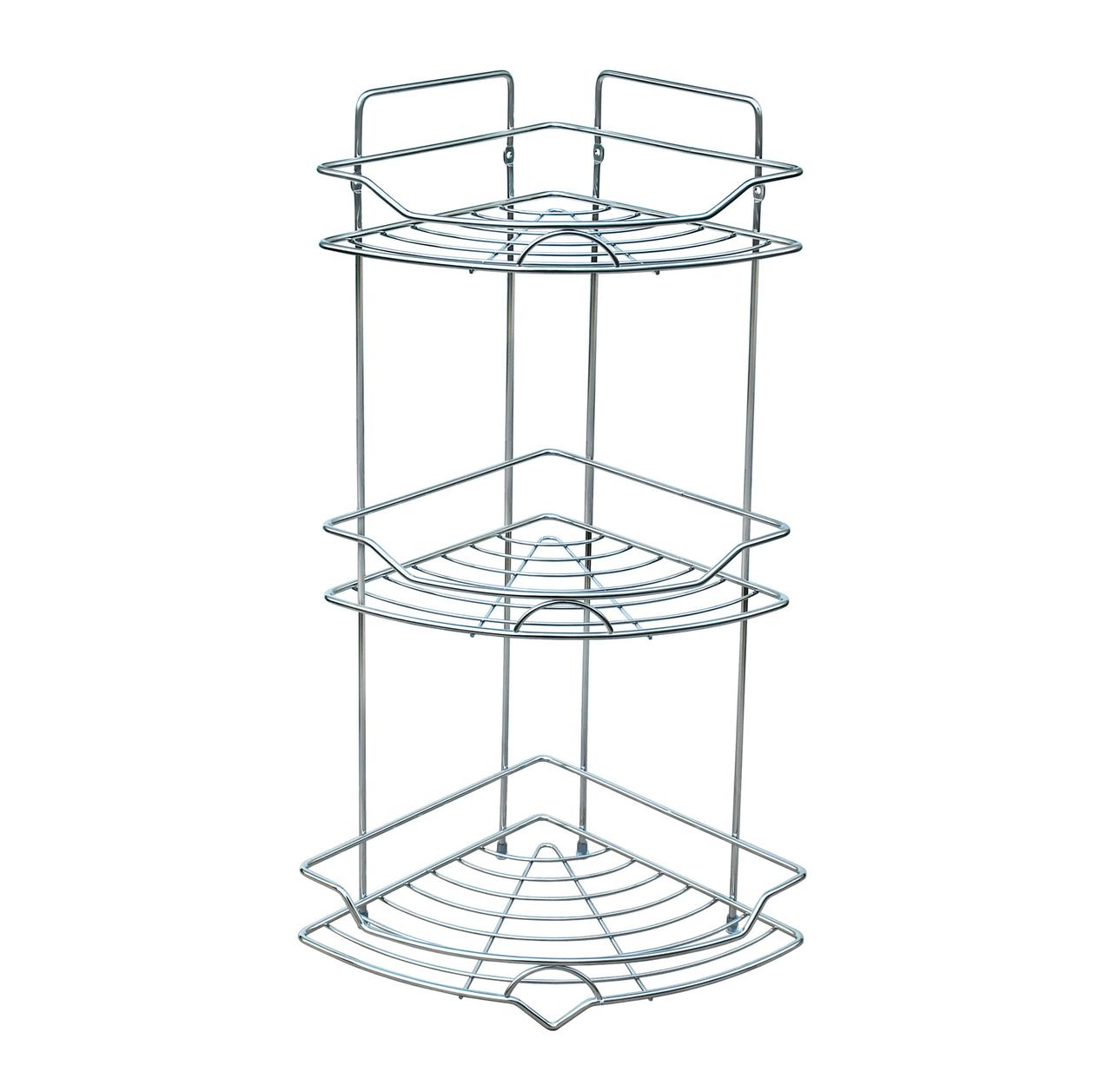 Полиця трьохярусна Lemax кутова, нерж. сталь (EBA-5004 S/S), фото 1