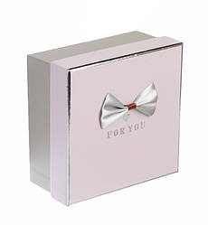 Подарункова коробка "For you", 15*15*7,5 см, колір рожевий