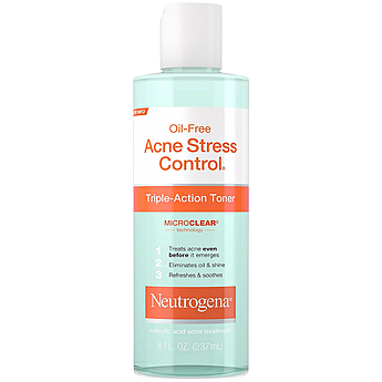 Тонер для проблемної шкіри анти-акне Neutrogena Oil-Free Acne Stress Control Triple-Action Toner 237 мл