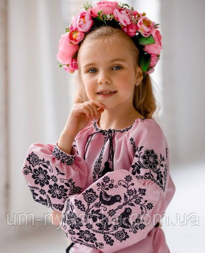 Детское вышитое натуральное платье "Пташечки" 152-158 - фото 3 - id-p1468677486
