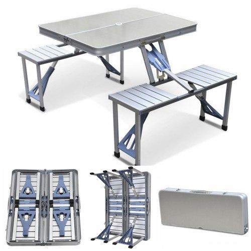 Розкладний стіл і стільці Artist Hand Aluminum Picnic Folding Table with 4 Seats Portable Camping Table