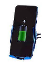 Автомобільний тримач сенсорний Penguin Smart Sensor S5 QI c бездротовою зарядкою 10w Black датчик руху, фото 3