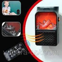 Портативний обігрівач з LCD-ДИСПЛЕЄМ і імітацією каміна FLAME HEATER JIEJIA, обігрівач-камін з пультом, фото 6