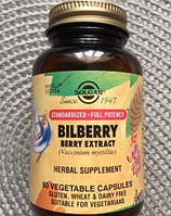 Витамины для глаз Solgar Bilberry Berry Extract 60 капсул Экстракта черники