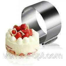 Розсувне кільце для торта (форма для випічки) Cake Ring 16-30 см, фото 4