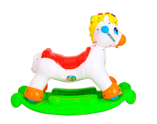 Качалка-каталка Пони с музыкой для поддержания равновесия ребенка Hola Toys с отсеком для игрушек. - фото 3 - id-p1468696632