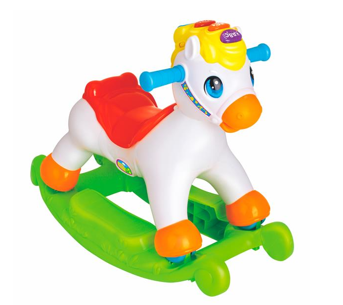 Качалка-каталка Пони с музыкой для поддержания равновесия ребенка Hola Toys с отсеком для игрушек. - фото 9 - id-p1468696632