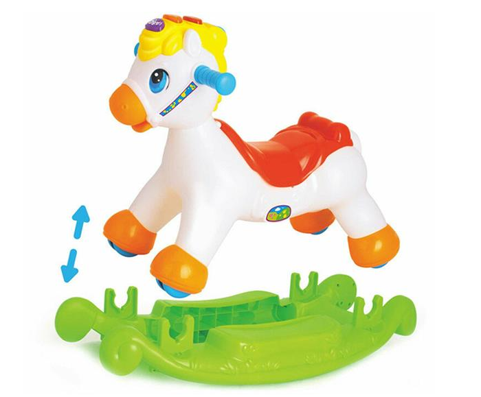Качалка-каталка Пони с музыкой для поддержания равновесия ребенка Hola Toys с отсеком для игрушек. - фото 2 - id-p1468696632
