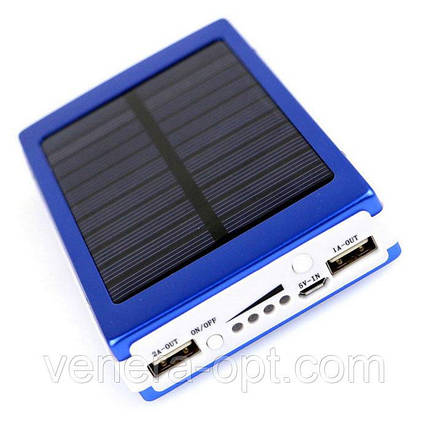 Solar Power Bank 10000 mAh +ЗАРЯДКА ВІД СОНЦЯ + 20led ліхтарик, фото 3