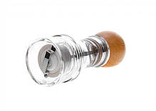 Млин для солі та перцю акриловий 165 мм механічний млин з підставкою Пластикові баночки для спецій, фото 4