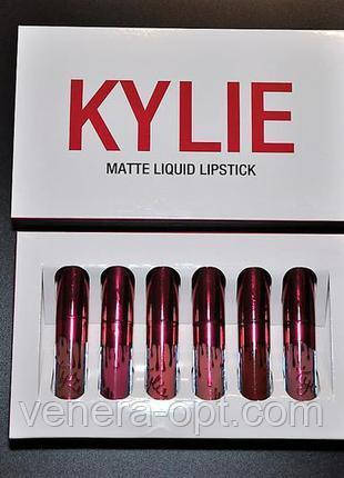 НАБІР ПОМАД KYLIE MATTE LIQUID LIPSTICK 6 ШТУК, фото 2