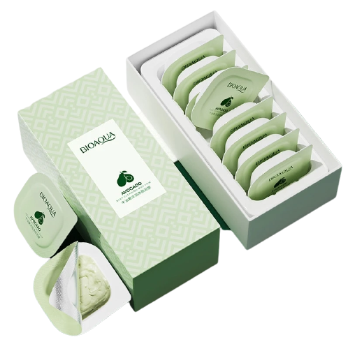 Очищаюча маска для обличчя BIOAQUA Avocado Deep Cleansing Mud Film з екстрактом авокадо (7,5 г*8шт), фото 1