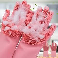 Силіконові рукавички для миття посуду, фото 2