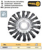 Щітка дискова вита Ø 100 мм VOREL-06981