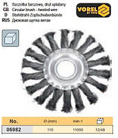 Щітка дискова вита Ø 115 мм VOREL-06982