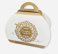 Свадебная бумажная коробка для каравая торта шишки Сладкий подарок Золото