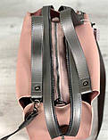 2в1 Стильна жіноча сумка з косметичкою Aliri-20207 персикова, фото 5
