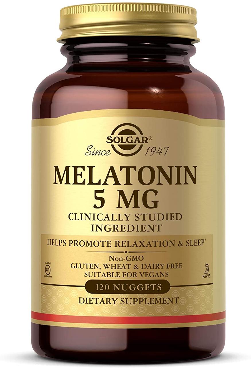Мелатонін, Melatonin, Solgar, 5 мг, 120 таблеток