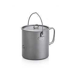 Казанок туристичний титановий Naturehike 1250 мл NH18T303-C grey