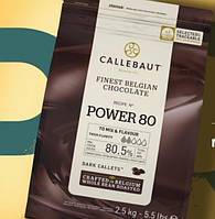 Шоколад Callebaut екстра чорний Power 80% з низьким вмістом цукру