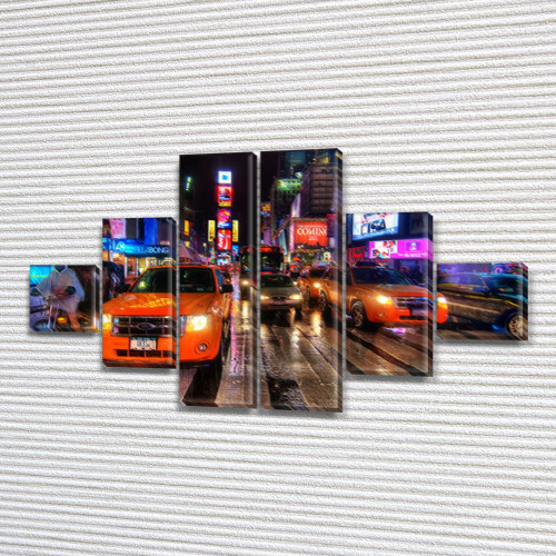 Модульна картина Транспорт у місті на ПВХ тканини, 75x130 см, (20x20-2/45х20-2/75x20-2)
