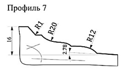 Фреза для виготовлення філенки 160х32 (Профіль 7)