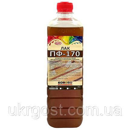 Лак алкідний ПФ-170 глянсовий Коліс 0,8 л, фото 1