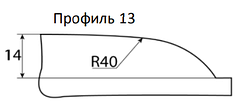 Фреза для виготовлення фільонки 160х32 (Профіль 13)