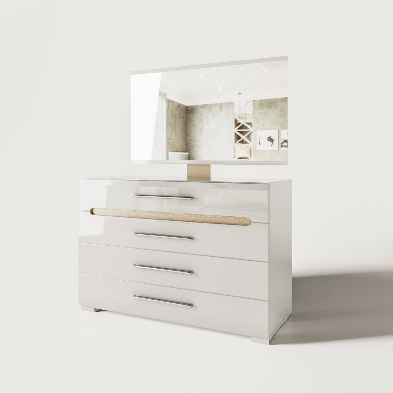 Комод Б'янко білий глянець