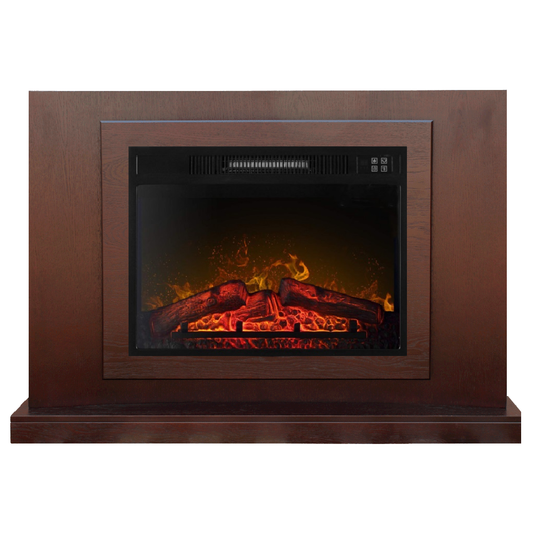Камінокомплект зі світлодіодною підсвіткою ArtiFlame LUCCA AF23S МАХАГОН КОРІЧНИЙ АНТИК зі звуком, фото 1
