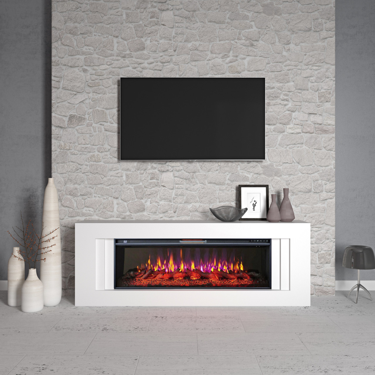 Камінокомплект ArtiFlame LINE AF50 БІЛИЙ Б'ЯНКО зі звуком