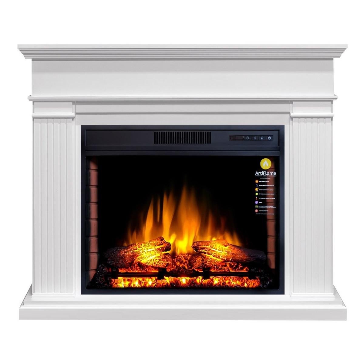 Камінокомплект кутовий ArtiFlame ANDANTE CORNER AF28S БІЛИЙ Б'ЯНКО зі звуком