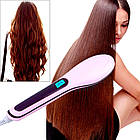 Гребінець-випрямляч для волосся Fast Hair Straightener/Електрична Щітка-випрямляч з турмаліновим покриттям, фото 6