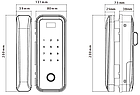 Замок для скляних дверей по відбитку пальця і безконтактною карткою ZKTeco GL300, фото 7