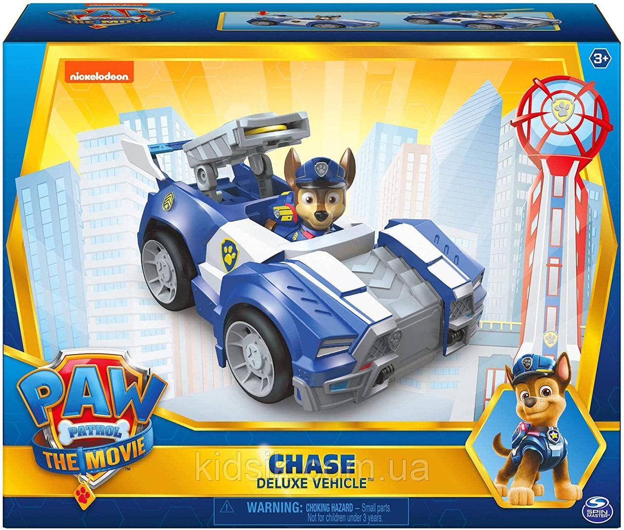 Ігровий набір "ДеЛюкс", Щеня Чейз на поліцейському автомобілі "Щенячий патруль: в кіно" - Paw Patrol Movie City, фото 1