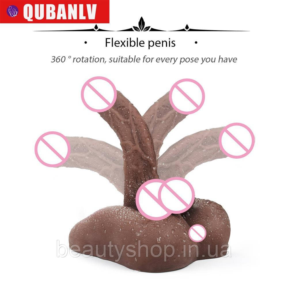 Реалістичний силіконовий фалоімітатор, секс-лялька, чоловічий пеніс, великий силіконовий член, фото 1