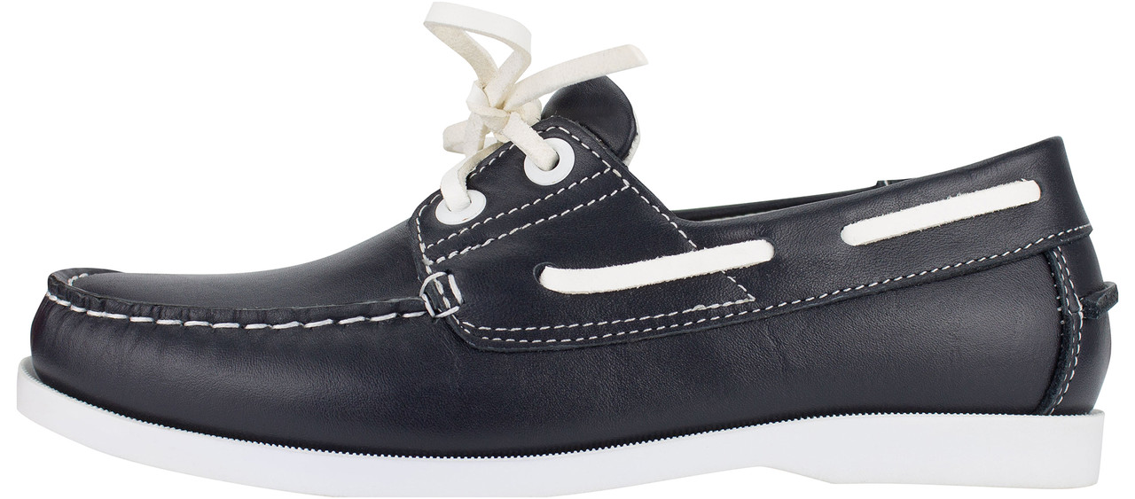 Топ-сайдери жіночі сині натуральна шкіра Україна Cliford — розмір 35 (23,3 см) (модель: 231-06f-Kblue), фото 1