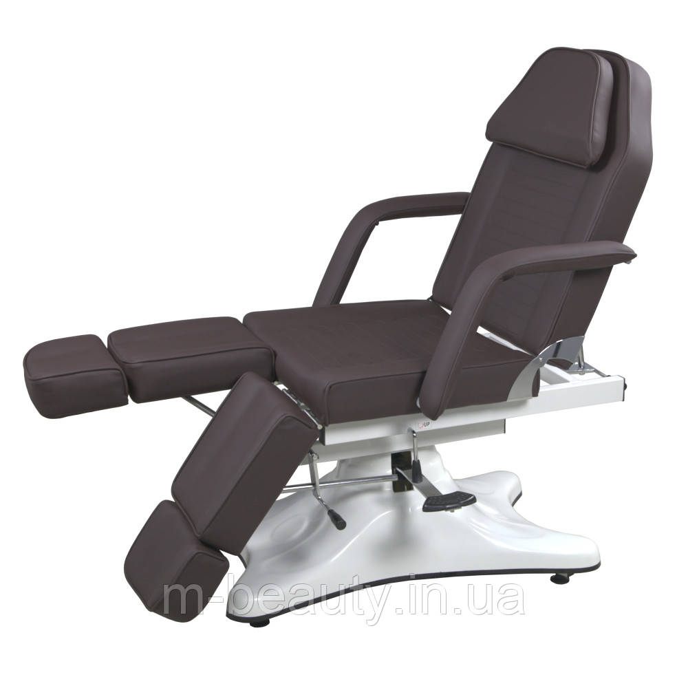 Педикюрно-косметологічне крісло-кушетка на гідравліці з роздільною підніжкою