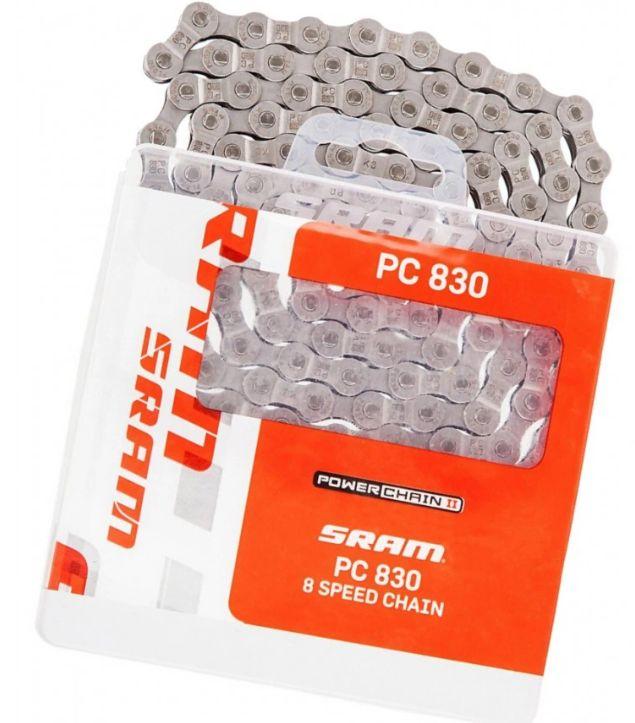 Ланцюг SRAM PC-830 114 ланок 8 шв, сріблястий (PC-830), фото 1