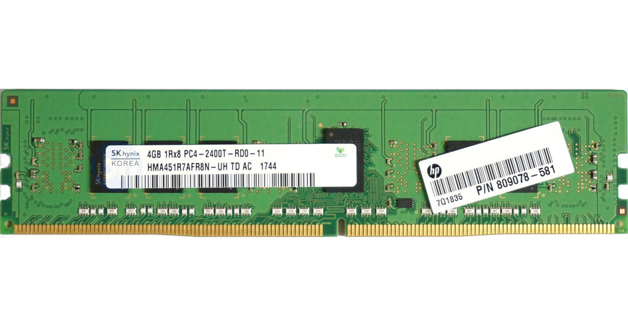 Оперативна пам'ять ПК DDR4 4GB PC4-19400 (2400MHz) DIMM CL17, REG, ECC, Hynix