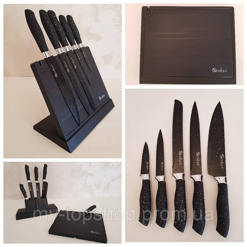 Набір кухонних ножів з магнітною дошкою Unique UN-1841