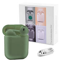Бездротові навушники inPods 12 eleven pro V5.0 з кейсом, metallic green