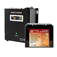 Комплект резервного живлення для котла Logicpower W800 + літієва (LifePo4) батарея 1500ват