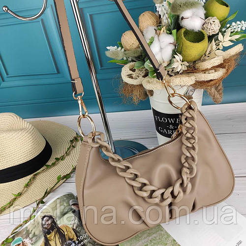 Купить Турецкая женская сумка ЯY бежевая, цена 585 ₴ — Prom.ua (ID ...