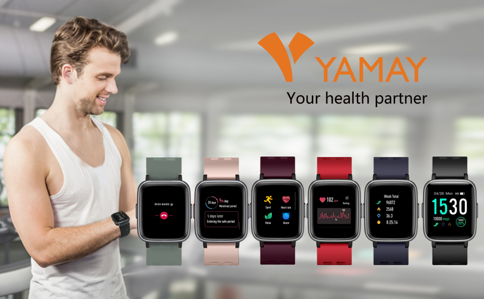 YAMAY Smart Watch Android iOS Phone IP68