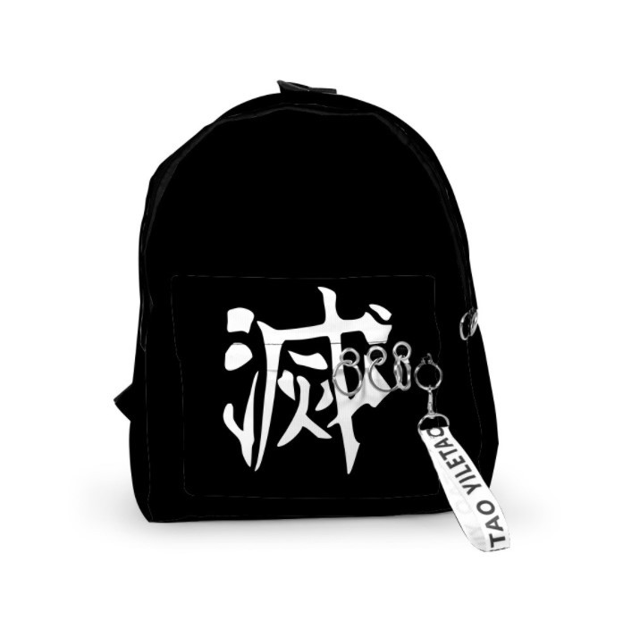 Рюкзак міський шкільний Аніме 3D-анімація Ghost Slayer Blade Знак Чорний