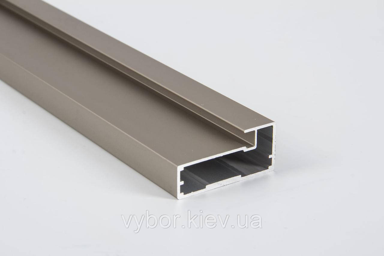 Алюминиевый рамочный профиль для мебельных фасадов М4 длина 5,95м коньяк (цена 1пог.м) - фото 1 - id-p1468868122