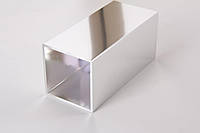 Труба квадратная пустотелая алюминиевая хромированная 45х45, хром для мебельных конструкций длина 2,95м (цена
