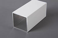 Труба квадратная пустотелая алюминиевая 45х45, белая для мебельных конструкций длина 5,95м (цена 1пог.м)